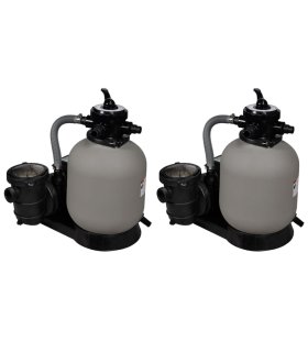 Bombas de filtro de arena 2 unidades 600 W 17000 l/h