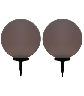 Lámparas solares esféricas de exterior 2 uds LED RGB 50 cm