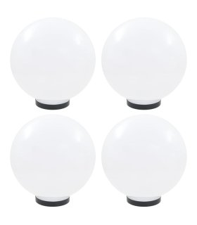 Lámparas de bola LED 4 unidades esféricas PMMA 30 cm