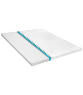 Sobrecolchón 140x200 cm espuma de gel frio 6 cm perfil huevo