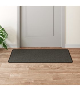 Alfombra de pasillo con aspecto sisal gris antracita 50x100 cm