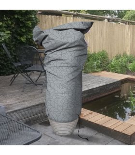 Capi Cubierta para plantas pequeña estampado gris 75x150 cm