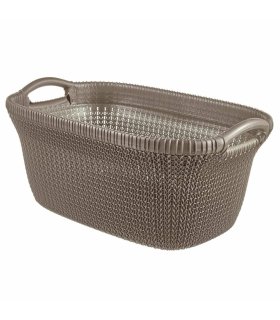 Curver Cesto de ropa sucia Knit 40L marrón metalizado