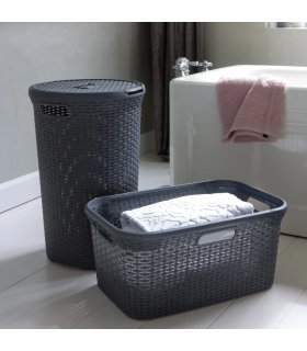 Curver Cesto de la ropa sucia Style gris antracita 45 l