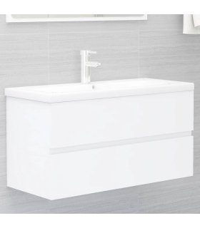 Mueble con lavabo madera de ingeniería blanco
