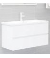 Mueble con lavabo madera de ingeniería blanco