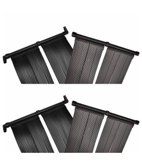 Panel de calentador solar de piscina 4 uds 80x620 cm