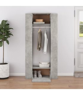 Muebles de recibidor 2 uds madera contrachapada gris hormigón