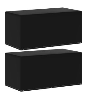 Funda para muebles de jardín 2 uds 6 ojales 160x80x75 cm