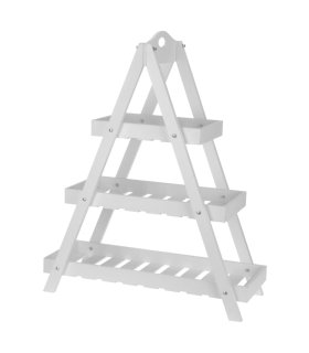 ProGarden Estantería triangular 3 niveles MDF blanco