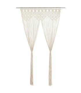 Cortina de macramé algodón 140x240 cm