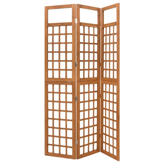 Biombo/Enrejado de 3 paneles de madera