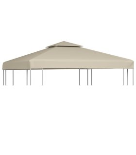 Cubierta de repuesto de cenador 310 g/m² beige 3x3 m