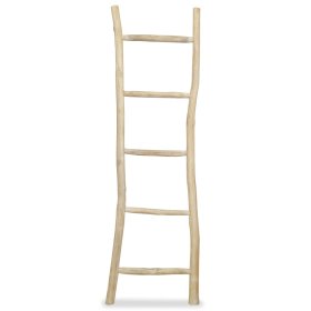 Escalera toallero con 5 peldaños teca 45x150 cm natural