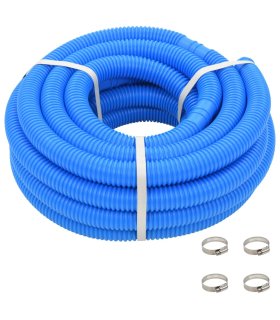 Manguera de piscina con abrazaderas azul 38 mm 12 m