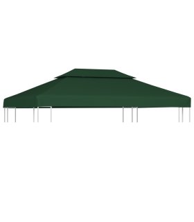 Cubierta de repuesto de cenador 310 g/m² verde 3x4 m