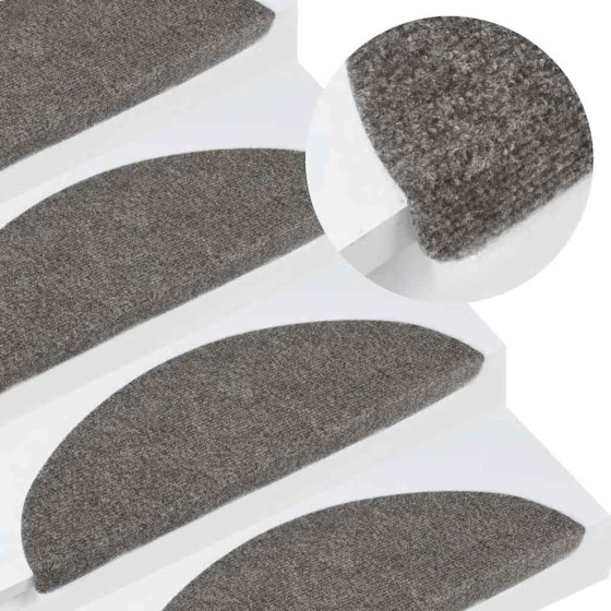 Alfombrilla autoadhesiva escalera gris - 15 uds