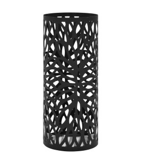 Paragüero diseño de hojas acero negro