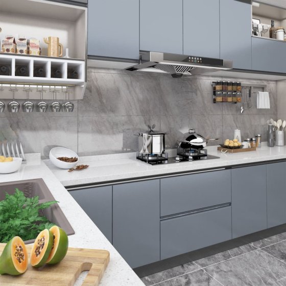Láminas autoadhesivas muebles PVC gris 500x90 cm