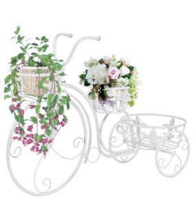 Soporte de plantas con forma de bicicleta metal estilo vintage