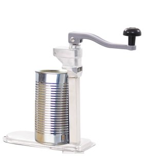 Abridor latas de aluminio y acero inoxidable plateado 70 cm