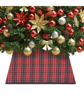 Falda del árbol de Navidad roja y negra 48x48x25 cm
