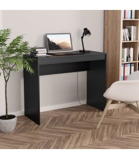Escritorio de madera contrachapada negro 90x40x72 cm