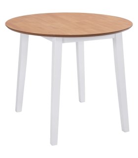 Mesa de hojas abatibles redonda MDF blanca