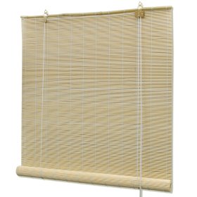Persianas enrollables de bambú natural 120x220 cm