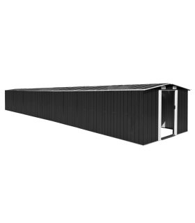 Cobertizo de jardín acero galvanizado antracita 257x990x181 cm