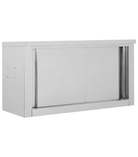 Armario pared de cocina puertas correderas acero 90x40x50 cm