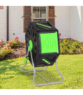 Compostador giratorio polipropileno 60x43x74 cm 70 L