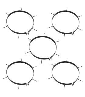 Abrazadera para aireador césped con pinchos 5 uds hierro Ø30cm