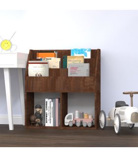 Revistero niños madera contrachapada marrón roble 71x30x78,5 cm