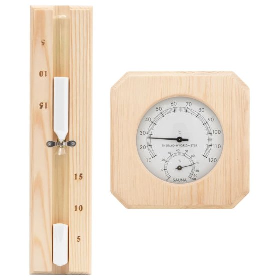 Higrotermógrafo y Reloj de Arena para Sauna 2 en 1