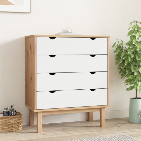 Cajonera OTTA chest of drawers in brown and white