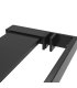 Mampara ducha con estante vidrio ESG y aluminio negro 115x195cm