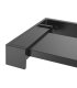 Mampara ducha con estante vidrio ESG y aluminio negro 115x195cm