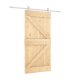 Puerta corredera con herrajes madera maciza de pino 100x210 cm