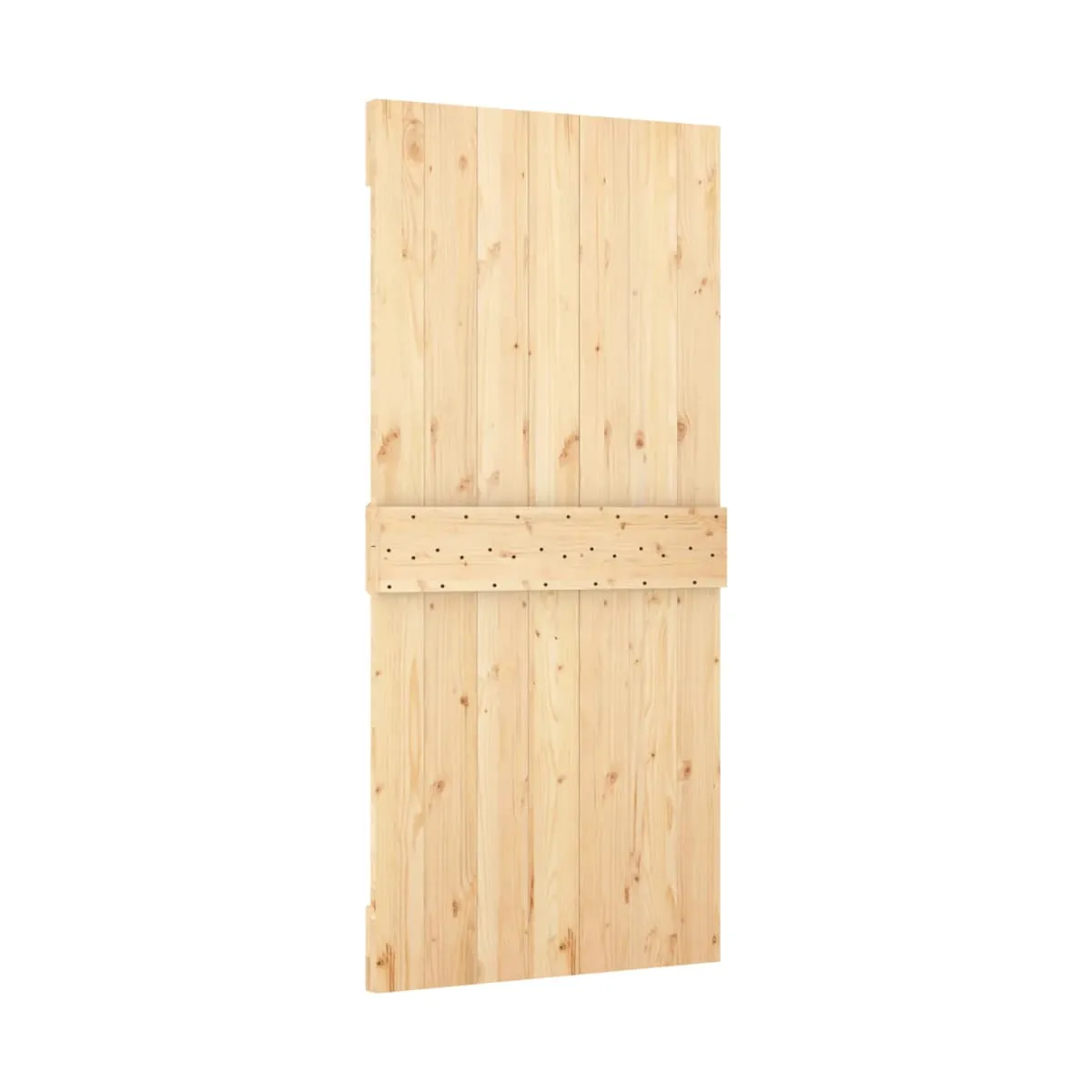 Puerta corredera con herrajes madera maciza de pino 100x210 cm