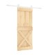 Puerta corredera con herrajes madera maciza de pino 100x210 cm