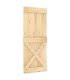 Puerta corredera con herrajes madera maciza de pino 100x210 cm