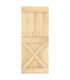 Puerta corredera con herrajes madera maciza de pino 100x210 cm