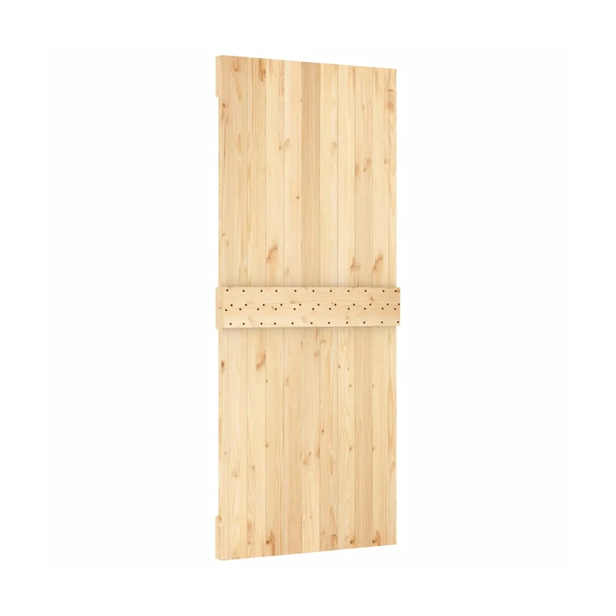 Puerta corredera con herrajes madera maciza de pino 100x210 cm