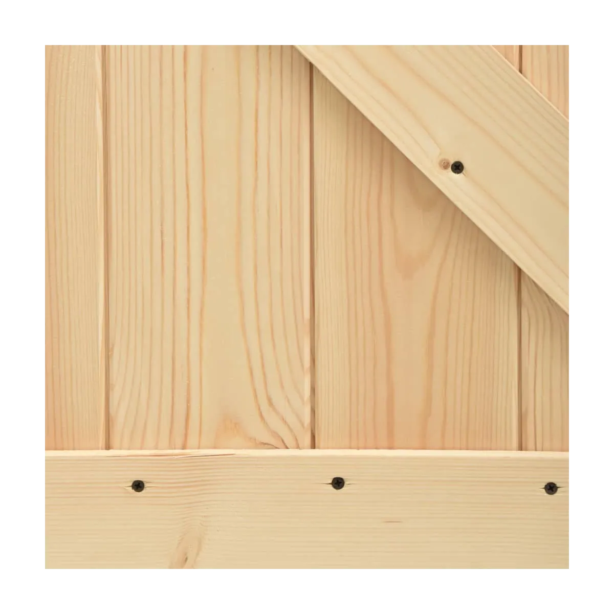 Puerta corredera con herrajes madera maciza de pino 100x210 cm
