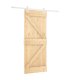 Puerta corredera con herrajes madera maciza de pino 80x210 cm