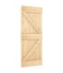 Puerta corredera con herrajes madera maciza de pino 80x210 cm