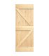 Puerta corredera con herrajes madera maciza de pino 80x210 cm