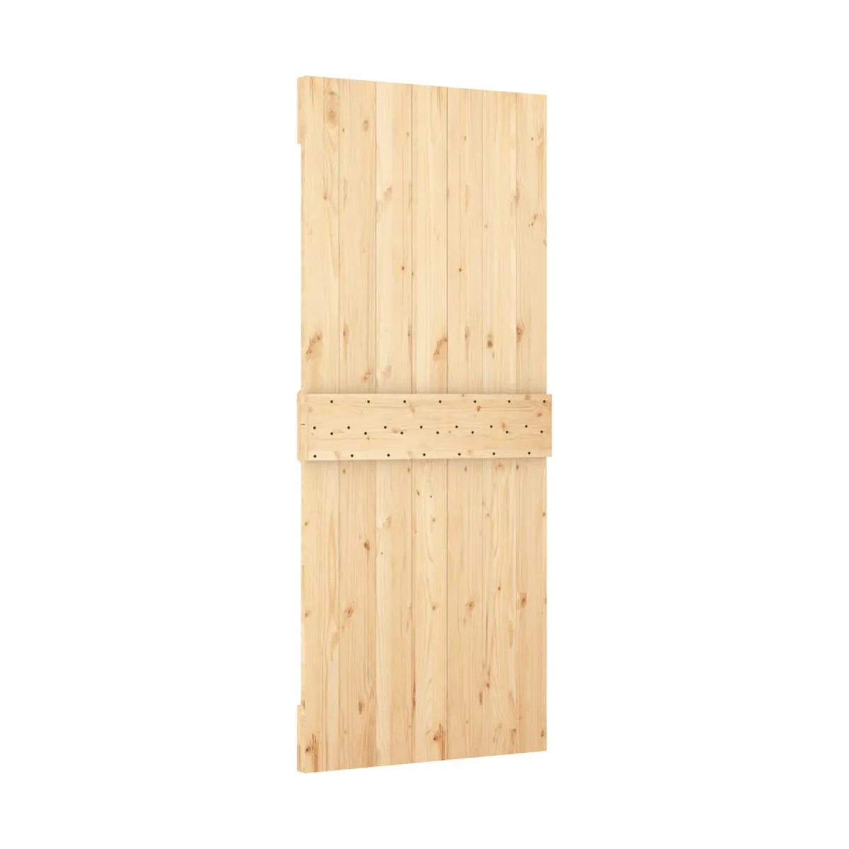 Puerta corredera con herrajes madera maciza de pino 80x210 cm
