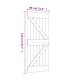 Puerta corredera con herrajes madera maciza de pino 80x210 cm
